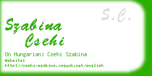 szabina csehi business card